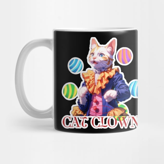 Cat Clown,Cat Joker,Cat Miaw Lover by LycheeDesign